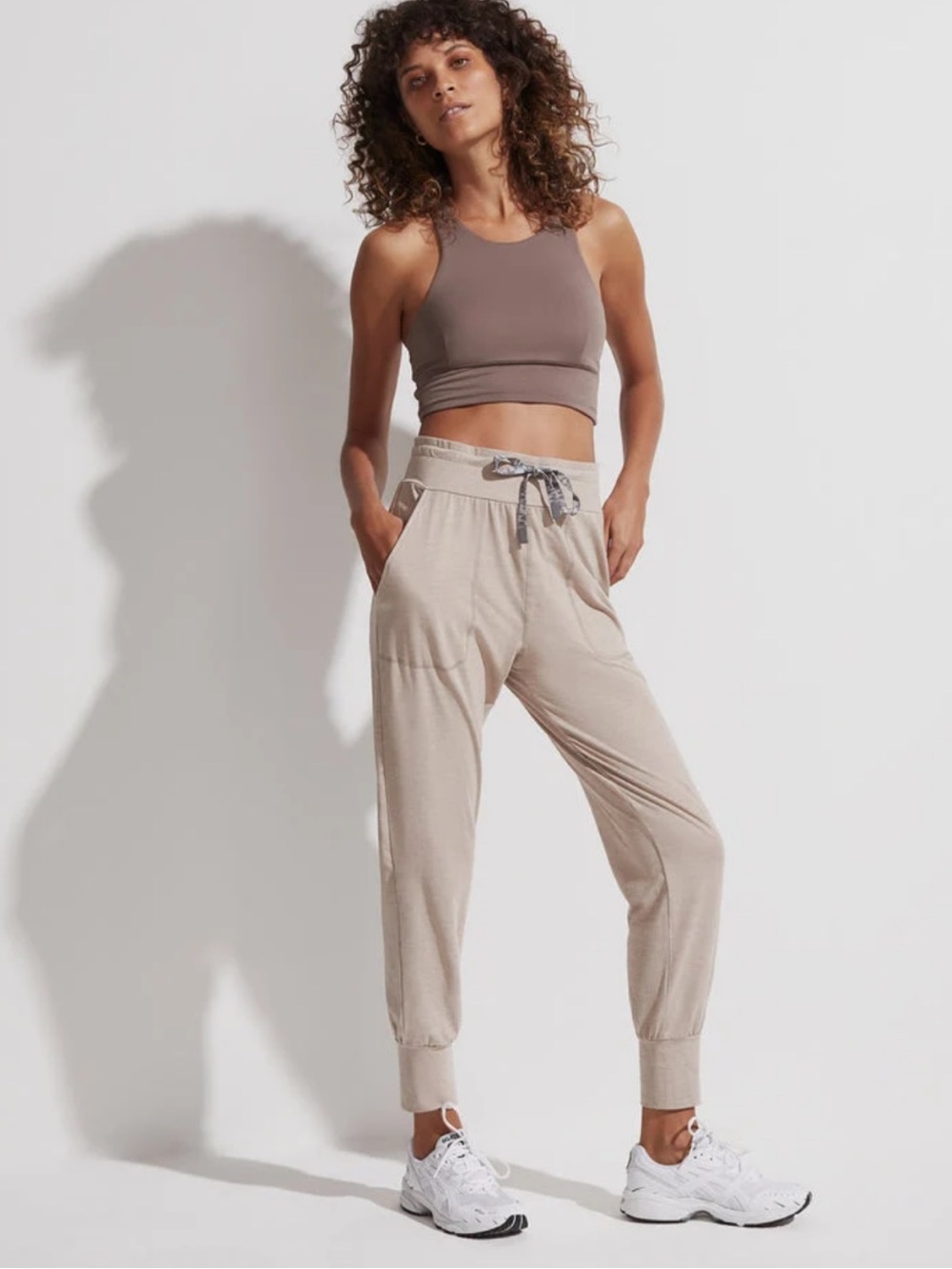 BOGO! Varley Parkhurst Jogger Pants in Tama Marled Taupe Size Small